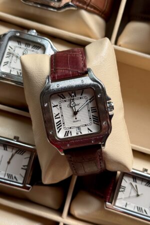 Cartier santos mod choco white